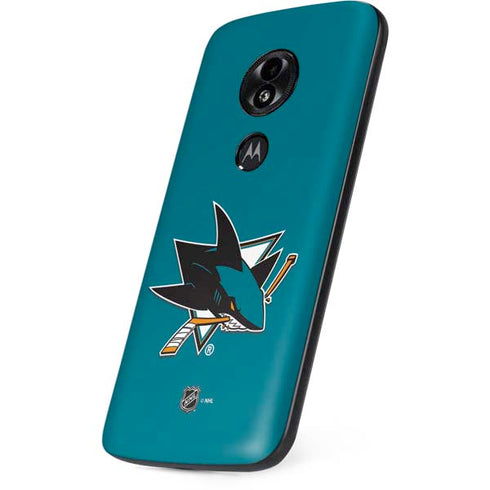 NHL San Jose Sharks Solid Background Moto E5 Play Skin